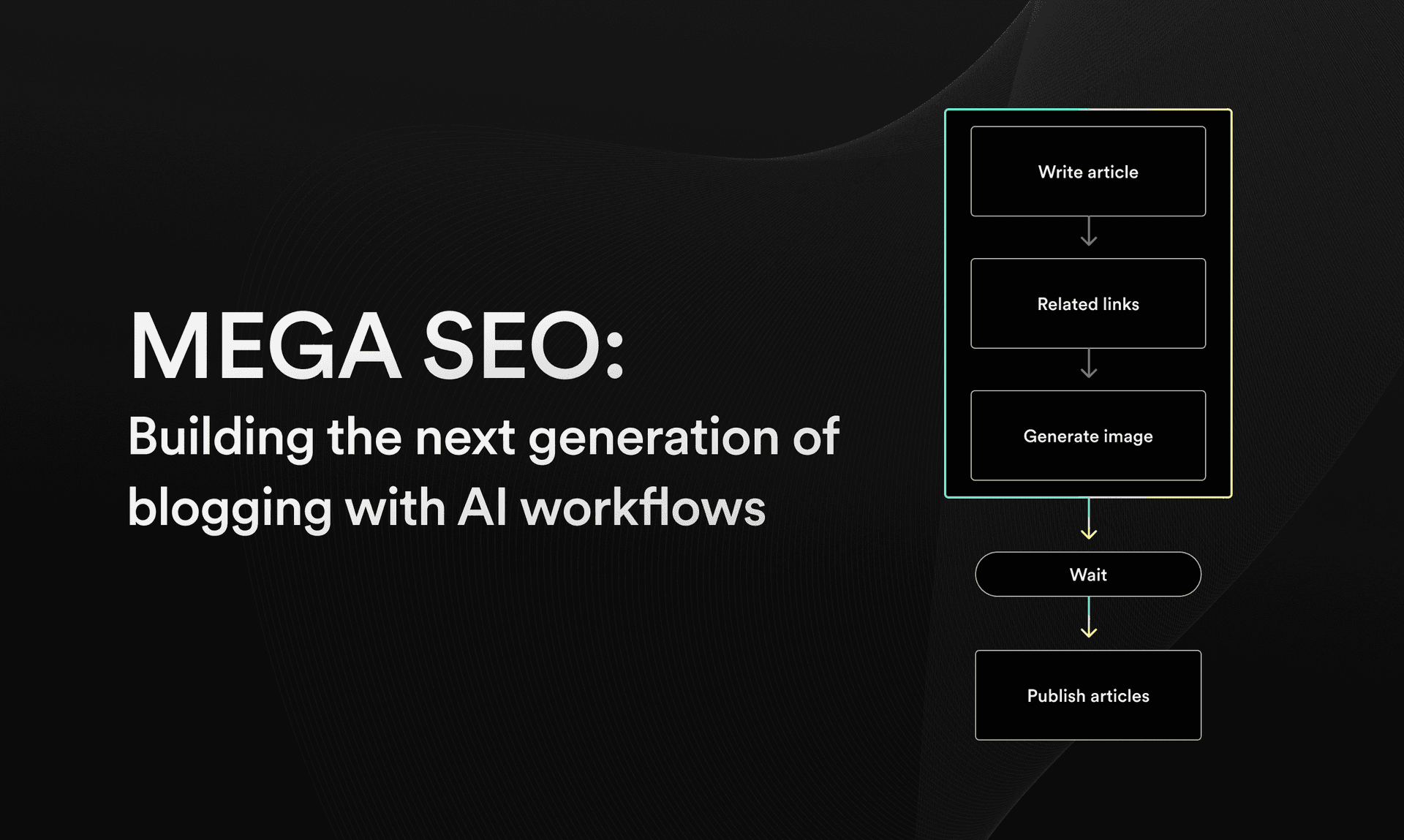 Featured image for MEGA SEO: Building the next generation of blogging with AI workflows blog post